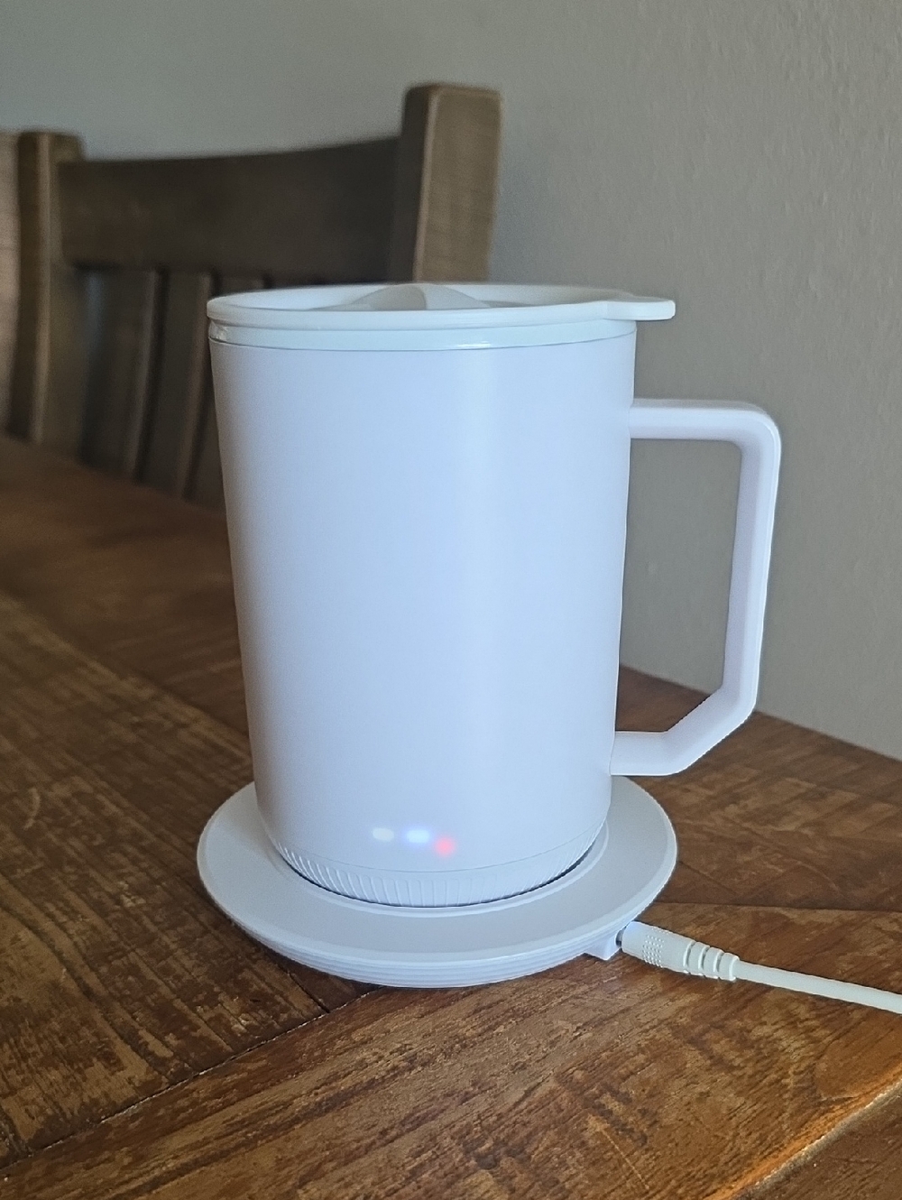 ionMug Self Heating Coffee Mug w/ Charging Coaster White